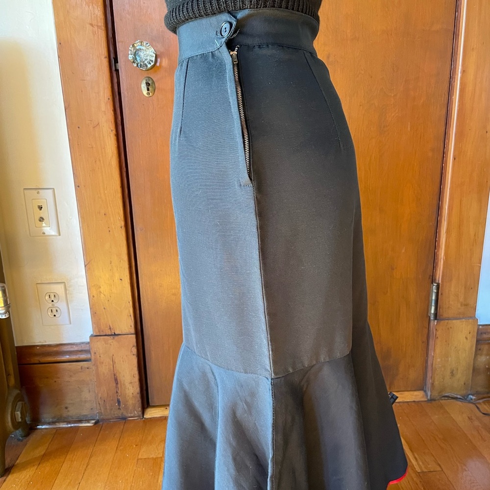 1950s black mermaid wiggle skirt rare - Picture 4 of 6